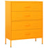 Lady Jillian -  Chest of Drawers Mustard Yellow 80x35x101,5 cm Steel